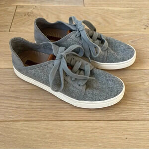 Olukai Women’s Pehuea Li Hulu Wool Sneaker Grey 7.5 Coastal Casual Neutrals